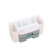 Caja Cosmética de Doble Cajón estilo Coreano Caja de Almacenamiento de Cosméticos de Escritorio Caja de Almacenamiento de Joyería tipo Cajón Estante de Almacenamiento