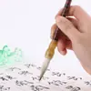 Youyun Jinhao Elegante Suporte para Canetas de Madeira Maciça com Borda Dourada Conjunto de Pincéis para Caligrafia para Clássicos de Mil Caracteres e Pintura Chinesa Venda por Atacado