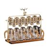 Soporte para copa de licor de ciervo nuevo chino de alta gama separador de vino soporte para copa juego de vino para el hogar estante especial con base de madera soporte para copa de licor
