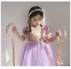 Accesorios de Maquillaje Escénico para Niños Corona de Princesa Aisha de Frozen Pelucas Trenzas de Copo de Nieve Diadema para Niña Pequeña