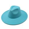 Sombrero de copa de lana, sombrero de jazz para hombres con ala plana, color sólido, sombrero de copa de jazz, francés, retro, británico, caballero, hombres y mujeres