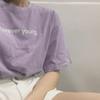 Wubixie Primavera y Verano Nueva Moda Coreana para Mujer Estilo Ins Camiseta Básica Talla Extra Manga Corta Camiseta de Mujer Holgada Casual Top Venta al por Mayor
