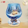 Impresión Plana Transfronteriza 2D Plano Rotación de 360 Grados Escena de Nieve Casa de Pingüinos Decoración de Escritorio Interior y Exterior Festival