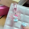Llavero con forma de mariposa rosa de la serie Kt Sambelle, bonito colgante de corazón de niña con dibujos animados, accesorio de regalo.