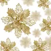 Flor de Pascua Popular Transfronteriza 16cm Flor Decorativa Artificial Guirnalda de Navidad DIY Colgante Decoraciones para Fiesta Navideña
