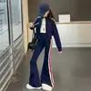 Traje para Niñas 2026 Nuevo Ropa de Primavera y Otoño para Niños Chaqueta con Cremallera Pantalones de Micro Campana Adelgazantes Conjunto Casual de Dos Piezas para Niños Grandes