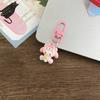 Llavero con forma de animal, sombrero suave y lindo, con forma de corazón de niña, colgante pequeño de dibujos animados, bolso escolar, llavero de coche, venta al por mayor