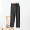 Calça de Pijama Masculina Veludo Alemão Dupla Face Escovada Calças de Outono Outono e Inverno Novos Calças Casuais Retas Cor Pura Calças Quentes Plus Size