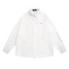 Marca de Moda Jiayiiku 2024 Estilo Japonés Estilo de Mediados de Siglo Camisa de Manga Larga Decoración con Insignia Color Sólido Versátil para Hombres y Mujeres Camisa Vintage