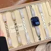 Correa de Metal de Cobre Puro con Circonita de Diamante Completa Adecuada para Apple Watch iWatch Décima Segunda Generación 11/10