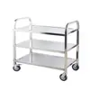 Carro pequeño para restaurante de hotel, carrito de platos de acero inoxidable de tres, cuatro o cinco niveles, carrito de servicio y estante de servicio elevado para restaurantes
