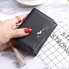 Monedero Mujer Corto 2025 Nuevo Estudiante Pequeño Fresco 70% de descuento Lindo Multifuncional Estilo Coreano Borla Cartera