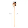 Acero Inoxidable 304 Cuchara Redonda Pequeña Dorada Cuchara para Remover Café Cuchara para Postre Nido de Pájaro Mango Largo Cuchara para Condimentos Puede Grabar Logo Láser