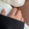 Anillo sencillo de plata 925, anillo que no se decolora, diseño de nicho, sensación de estilo ins, joyería simple, anillo de plata esterlina de alta gama, venta al por mayor para mujeres