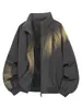 Chaqueta Desestructurada de Doble Cremallera Estilo Americano Abrigo Harrington para Hombre Otoño e Invierno Chaqueta de Plumón de Pato Blanco al 90%