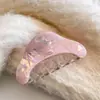 Pinza de Tiburón Retro Francesa de Concha Marrón Estilo Nuevo 2025 Pinza Triangular para el Cabello en la Parte Posterior de la Cabeza Accesorios para el Cabello