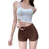 Shorts Quentes de Verão São Super Versáteis, Camada Base Básica, Sexy Cintura Alta, Elásticos, Justos, Que Acentuam o Bumbum, Jeans de Perna Reta