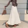 Temperament knitted half-skirt women's new style winter thickened Korean style hip-covering slim high-waisted A-line large swing skirt