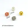 Color Oro 14K Zirconia Microincrustada Conservante del Color Espaciadores Huecos de Trompeta Accesorios para Pulseras Hechas a Mano DIY Materiales para Joyería de Collares
