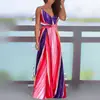 Novedades Primavera y Verano 2025 Ropa de Mujer Europea y Americana Transfronteriza Amazon Sexy Moda Tirantes Estampado Vestido de Playa