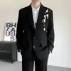 Traje de Novio de Gama Alta para Primavera y Otoño 2026, Nuevo Estilo Chino, con Bordado de Magnolia Blanca, Tendencia de Traje de Compromiso Tradicional Chino para Hombre