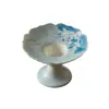 Quemador de incienso de porcelana azul y blanco pintado a mano con diseño de loto, con un soporte alto para evitar la caída de cenizas, adecuado para varillas de incienso estilo chino, mesas de té y arreglos de incienso.