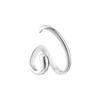 Pendientes de clip de oreja de doble capa irregulares para mujer, de plata de ley 925, con personalidad de moda, sin orificio para la oreja, 0169G