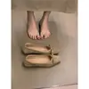 Colección nueva 2025: Zapatos planos para mujer de punta cuadrada, adornados con lazo, de tacón bajo, mocasines de boca poco profunda, adecuados para el trabajo y para combinar con vestidos