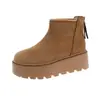 Botas de nieve para mujer Birkenstock, suela gruesa, nuevo estilo invierno 2026, versátiles, de moda, forradas de felpa, engrosadas, cálidas, botines, botas de algodón