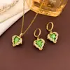 Collar Más Vendido Lujo Ligero Colorido Corazón del Océano Accesorios para Collar Cadena de Clavícula Versátil de Alto Nivel para Mujer