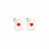 Accesorios de joyería estilo coreano personalidad creativa estilo Joker corazones picas un colgante de carta de póker bolsa de materiales para pendientes DIY