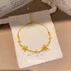Liu Fang Liu Can Flor de Circonita Gota de Agua Pulsera Ajustable Pulsera de Lujo Ligero y de Alta Gama Exquisita Pulsera Versátil Para Mujer