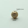 Bolsa de oro de 14K con incrustaciones de circonita bola hueca accesorios de joyería hechos a mano para bricolaje pulsera de oro cuentas bola hueca bola