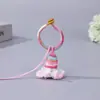 Colgante de Borla de Nudo de Diamante Colorido, Llavero de Borla Estilo Antiguo, Accesorio de Joyería Colgante Hecho a Mano DIY Estilo Étnico