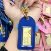 Presente para o Dia dos Namorados Chinês 520, Chaveiro de Casal em Ouro Puro 999, Pingente de Corrente de Celular em Forma de Coração, Pequeno Presente Criativo