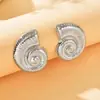 Pendientes de flor de metal transfronterizos de nicho europeos y americanos para mujer, estilo minimalista de moda en Instagram, pendientes exagerados de pedrería, modernos y versátiles