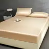2026 Novo Lençol de Seda de Gelo Peça Única Cobre de Cama 180x200 Conjunto de Lençóis de Três Peças Protetor de Colchão Não-Tencel Verão