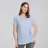 Shuxi Verano Ligero Transpirable Yoga Manga Corta Mujer Adelgazante Deportivo Casual Fitness Top Suelto Camiseta de Yoga