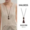 Nuevo collar largo irregular de estilo retro chino con un toque de lujo ligero de alta gama, diseño de nicho, accesorio estilo 'old money' para mujer