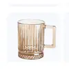 Em Estoque Presente Caneca Grande Copo de Vidro Vidro Sódio-Cálcio Flor Clássica Xícara de Chá Chá Vermelho Xícara de Café Conjunto Caixa Colorida Jianwen