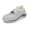 Nuevas Zapatillas de Algodón para Hombre Otoño e Invierno para Casa Interior y Exterior Calcetines con Talón Zapatillas Forradas de Felpa Cálidas Zapatos de Algodón con Suela Gruesa