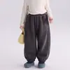 Pantalones de Invierno de Forro Polar para Niños, Grandes y Pequeños, 26, Nuevo Estilo de Invierno, Niños Niñas, Estilo Coreano, Color Sólido, Una Pieza, Forro Polar, Casual, Pantalones Largos
