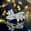 Anillo de Diseño Multicapa de Mariposa del Fabricante de Origen Cao Shi Anillo Fresco y Dulce para Mujer Modelo Más Vendido de Douyin Amazon