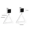 Pendientes Geométricos Populares Transfronterizos Diseño de Celebridad de Internet Pendientes de Borla Redonda Joyería para Orejas Chapada en Oro de Acero Inoxidable