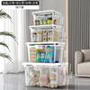 Caixa de Armazenamento Transparente Caixa de Armazenamento Extra Grande Organizador de Brinquedos Doméstico Caixa de Armazenamento de Plástico para Roupas e Lanches Porta-malas