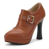 Botas Martin de talla grande transfronterizas para otoño e invierno, botas de mujer versátiles de punta redonda, impermeables, con plataforma, de corte bajo, botas de cuero ligeras sin cordones y de tacón ultraligero