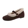 Nueva colección otoño/invierno 2026: Zapatos Mary Jane de estilo retro, cómodos y versátiles para mujer, con forro de felpa para mayor calidez y comodidad, y un diseño suave y delicado.