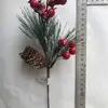 Acessórios de decoração de Natal e Ano Novo personalizados de fábrica acessórios para casamento casamento diy flores de Natal tridimensionais frutas vermelhas