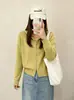 Cárdigan de punto con capucha y doble cremallera para mujer talla grande, colección otoño 2026, corte holgado, prenda exterior corta diseñada para disimular la figura