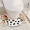 Linda Alfombra de Diatomeas en Forma de U para Baño de Dachshund Dibujos Animados Antisalpicaduras Absorbente de Orina Antideslizante Resistente a Manchas para Pies